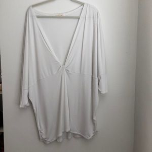 Silence & Noise Plunging White 3/4 Sleeve